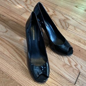 Arturo Chiang Black Peep Toe Heels